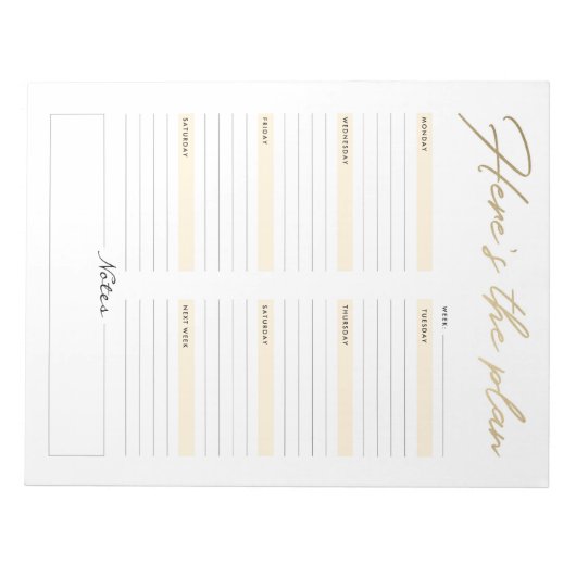 Hier is de Planner van het Notitieblok van het Pla (Voorkant)