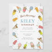 Hier is de primeur IJs verjaardagsuitnodiging Kaart (Voorkant)