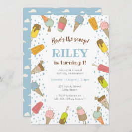 Hier is de primeur IJs verjaardagsuitnodiging Kaart