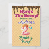 Hier is de Schep Wafelhoorn Uitnodiging (Voorkant)