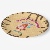 Hier is de Schep Waffel Kegel Uitnodiging Papieren Bordje (Gekanteld)