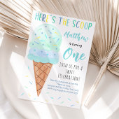 Hier is de Scoop Blue Boy Ice Cream Verjaardag Kaart