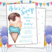 Hier is de Scoop Boys Ice Cream Birthday Kaart