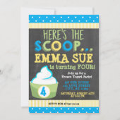 Hier is de Scoop Frozen Yogurt Party Birthday Kaart (Voorkant)