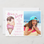 Hier is de Scoop Girls Ice Cream Foto van zaterdag Kaart (Voorkant)