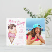 Hier is de Scoop Girls Ice Cream Foto van zaterdag Kaart (Staand voorkant)