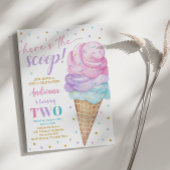 Hier is de Scoop Girls Ice Cream Tweede verjaardag Kaart