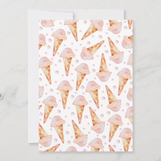 Hier is de Scoop Het is een Meisje Baby shower Kaart (Achterkant)