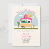 Hier is de Scoop Hot Pink Ice Cream Birthday Kaart (Voorkant)