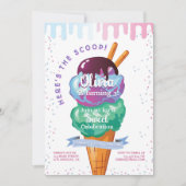 Hier is de Scoop Ice Cream Any Age Verjaardag Kaart (Voorkant)
