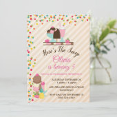 Hier is de Scoop Ice Cream Birthday Party Kaart (Staand voorkant)