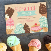 Hier is de Scoop Ice Cream Birthday Party Kaart