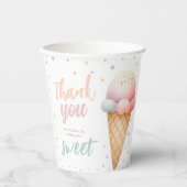 Hier is de Scoop Ice Cream Birthday Party Papieren Bekers (Voorkant)
