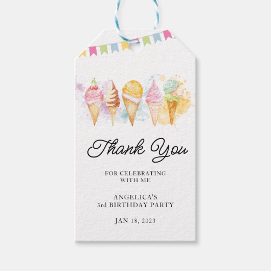 Hier is de Scoop Ice Cream Cadeaulabel (Voorkant)