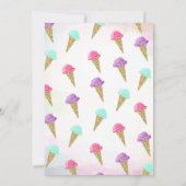 Hier is de Scoop Ice Cream Gold Glitter Verjaardag Kaart (Achterkant)