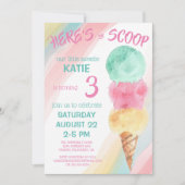 Hier is de Scoop Ice Cream Little Sweetie Birthday Kaart (Voorkant)