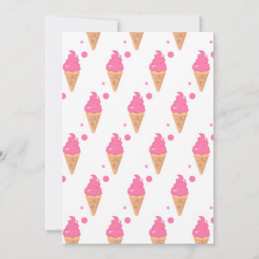 Hier is de Scoop Ice Cream Party Birthday Kaart (Achterkant)