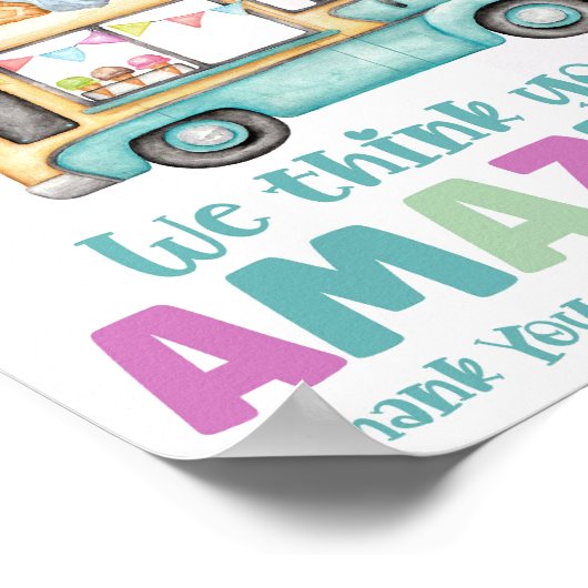 Hier is de Scoop Ice Cream Party Poster (Hoek)