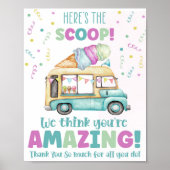 Hier is de Scoop Ice Cream Party Poster (Voorkant)