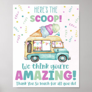 Hier is de Scoop Ice Cream Party Poster