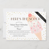 Hier is de Scoop Ice Cream Pink virtuele verjaarda Kaart (Voorkant)