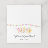 Hier is de Scoop Ice Cream Plaatskaartje (Buitenkant ongevouwen)