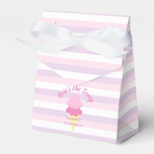 Hier is de Scoop Ice Cream Summer Birthday Bedankdoosjes (Voorkant Zijde)