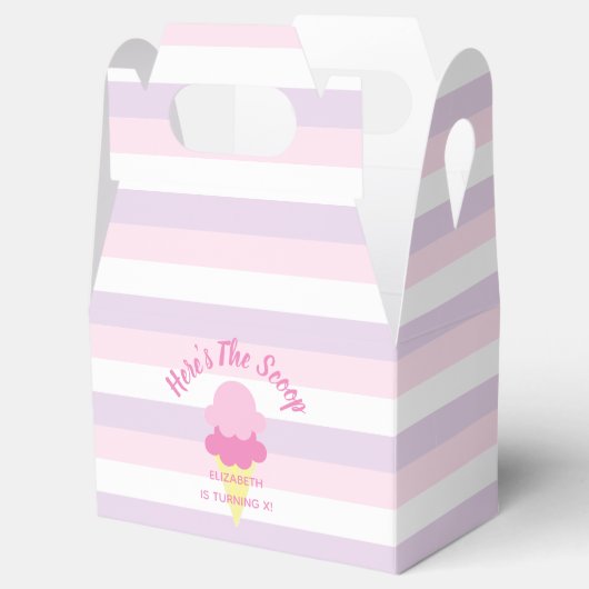 Hier is de Scoop Ice Cream Summer Birthday Bedankdoosjes (Geopend)