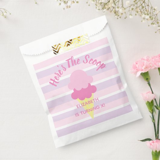 Hier is de Scoop Ice Cream Summer Birthday Bedankzakje (Gezegeld)