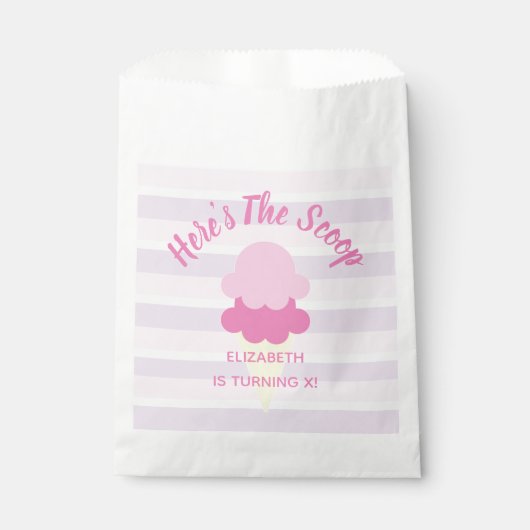 Hier is de Scoop Ice Cream Summer Birthday Bedankzakje (Voorkant)