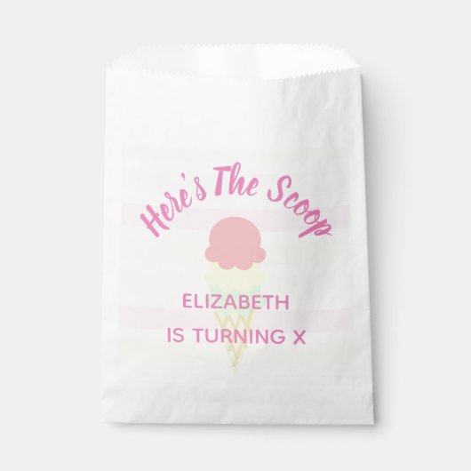 Hier is de Scoop Ice Cream Summer Birthday Bedankzakje (Voorkant)