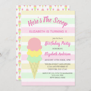 Hier is de Scoop Ice Cream Summer Birthday Kaart