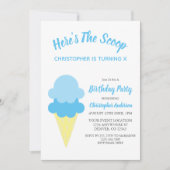 Hier is de Scoop Ice Cream Summer Birthday Kaart (Voorkant)