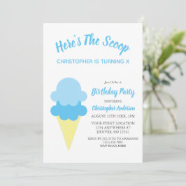 Hier is de Scoop Ice Cream Summer Birthday Kaart