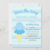 Hier is de Scoop Ice Cream Summer Birthday Kaart (Voorkant)