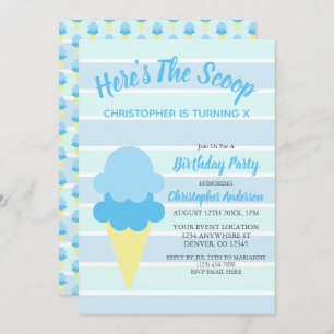 Hier is de Scoop Ice Cream Summer Birthday Kaart