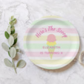 Hier is de Scoop Ice Cream Summer Birthday Papieren Bordje