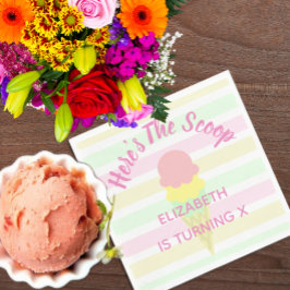 Hier is de Scoop Ice Cream Summer Birthday Servet