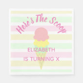 Hier is de Scoop Ice Cream Summer Birthday Servet (Voorkant)