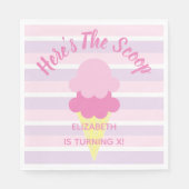 Hier is de Scoop Ice Cream Summer Birthday Servet (Voorkant)