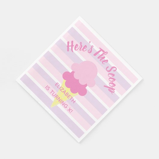 Hier is de Scoop Ice Cream Summer Birthday Servet (Hoek)