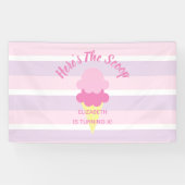 Hier is de Scoop Ice Cream Summer Birthday Spandoek (Horizontaal)
