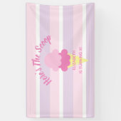 Hier is de Scoop Ice Cream Summer Birthday Spandoek (Verticaal)