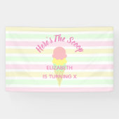 Hier is de Scoop Ice Cream Summer Birthday Spandoek (Horizontaal)