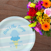 Hier is de Scoop Ice Cream Summer Boy Birthday Papieren Bordje