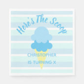 Hier is de Scoop Ice Cream Summer Boy Birthday Servet (Voorkant)