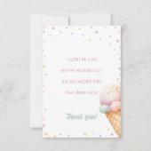 Hier is de Scoop Ice Cream Verjaardag Bedankkaart (Voorkant)