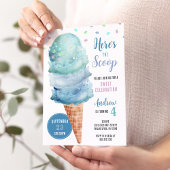 Hier is de Scoop Ice Cream Verjaardagsfeestje Uitn Kaart