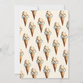 Hier is de Scoop Ice Cream verjaardagsuitnodiging Kaart (Achterkant)