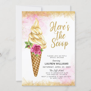 Hier is de Scoop Ice Cream Vrijgezellenfeest Invit Kaart